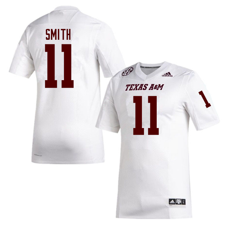 Men #11 Blake Smith Texas A&M Aggies College Football Jerseys Sale-White